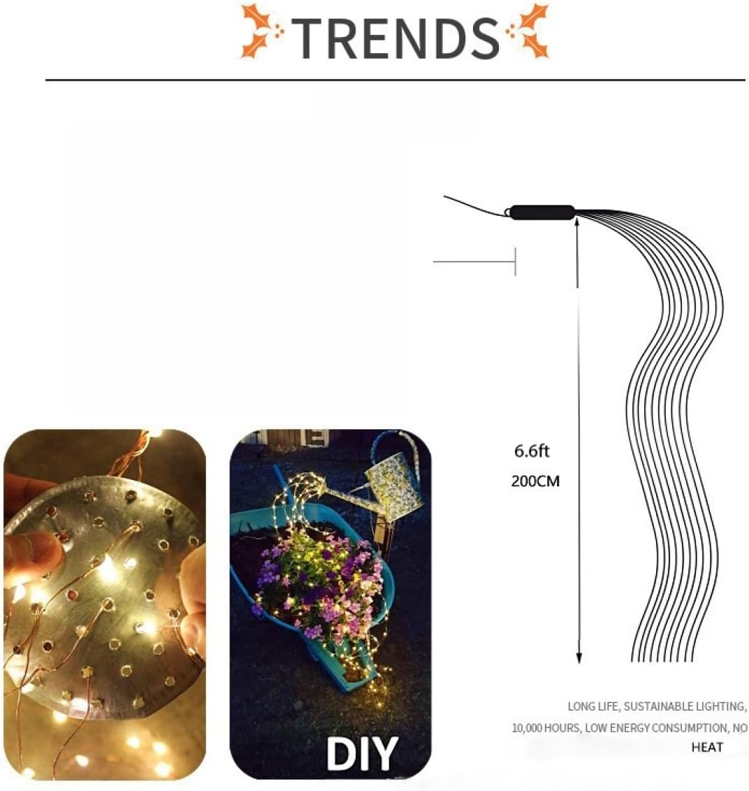 Cascading Twinkle Fairy Lights for Party, Christmas Tree,200 LED  | 6.5FT Outdoor Waterproof String Lights