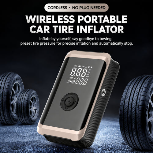 12V Car Jump Starter & Tire Inflator 6000mAh, 800A Peak Current, Digital Air Compressor with LED Light